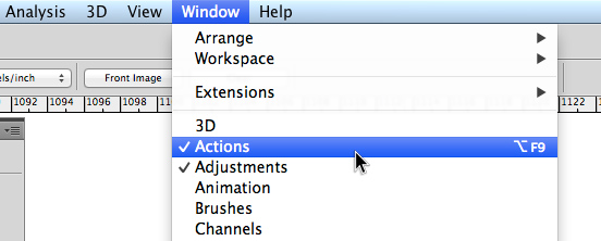 actions window