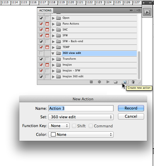 create new action